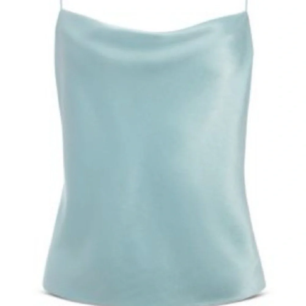 Alice + Olivia Sky Blue Satin Top - Picture 2 of 7